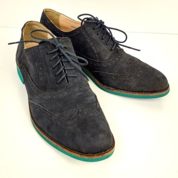 Cole Haan Shoes - Womens Cole Haan Size 9.5 Wingtip Dark Blue Oxford